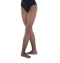 Body Wrappers C61 Black Girl&#39;s Size Medium/Large (8-14) Seamless Fishnet Tights - £8.60 GBP