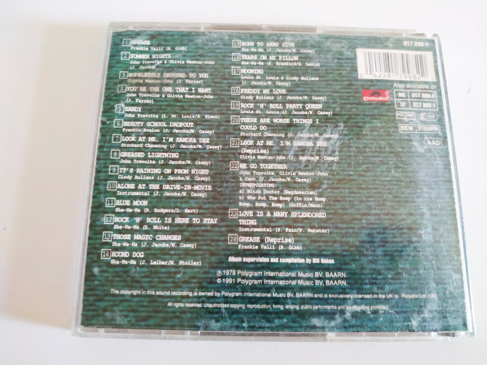 Grease Bande Originale John Travolta Olivia Newton-John CD 1991 Am Item image 3