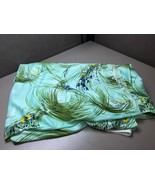 Green Blue and Yellow Floral Fabric 4 Yards Long 52 Inches wide Vibrant ... - £46.85 GBP