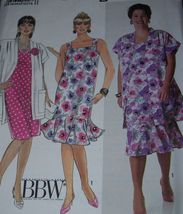 Simplicity 9724 Bbw Women's Dress & Jacket Sz 18-24w Uncut - £3.14 GBP