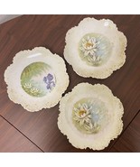 3 Monbijou Bavaria Water Lilly/Lotus Antique Plates - £14.69 GBP