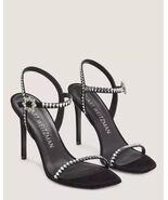 STUART WEITZMAN Gem Cut 100 SD561 Embellished Suede Sandals, Black, New ... - $199.99