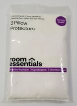 MM) 2 Room Essentials Standard Queen Pillow Protectors Cases Microfiber ... - $9.89