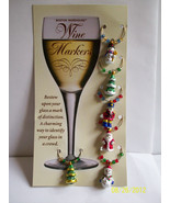 BOSTON WAREHOUSE Wine Markers - Christmas Themed - Santa, Tree, Snowman ... - £6.02 GBP