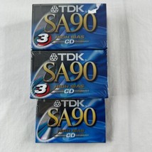 7 TDK SA90 High Bias Cassette Tapes NEW SEALED High Output Super Avilyn ... - £53.44 GBP