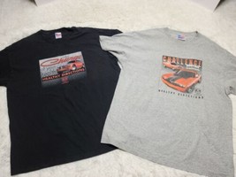 Lot 2x DODGE CHARGER Challenger XL Shirt Made USA Healthy Directions Bla... - $8.01