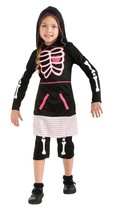 Rubie&#39;s - Pink Skeleton Child Costume - Medium (8-10) - Halloween Concepts - £11.84 GBP