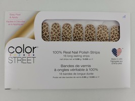 Color Street SAFARI CHIC Nail Polish Strips Leopard Animal Print Glitter... - £23.89 GBP