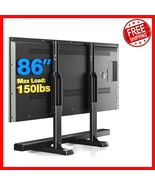 Elegant Steel Table Top TV Stand with Cable Management for Curved and Fl... - $935.95 MXN
