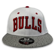 NBA Chicago Bulls Embroidered Vintage Logo Snapback Hat Cap White/Red/Gray - £20.83 GBP