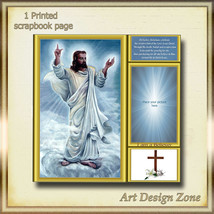 Easter Verse with a Portrayal of Jesus Scrapbook Page - £11.86 GBP