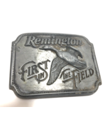Vtg BELT BUCKLE 1980 REMINGTON FIRST IN THE FIELD CANADA GOOSE MISSING P... - $46.42 CAD