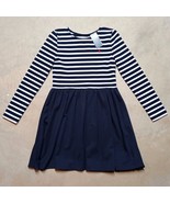 NWT Polo Ralph Lauren Big Girls Navy Striped Stretch Ponte Dress - Size ... - $44.95