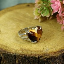 Valentine Love Gift Ring Gemstone Adjustable Rings, Amethyst, Black tourmaline f - £23.99 GBP
