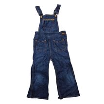 Vtg 70s Bon Bon 100% Blue Cotton Denim Bib Overalls Orange Stitching Kid... - $98.00