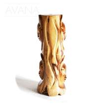 West African Vintage Home Décor Teakwood Root Hand Carved Baule Statue Table Lam - £239.00 GBP