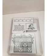 Stampin Up FRIENDS ARE LIKE QUILTS Set 4 Rubber Stamp Set  - $20.00