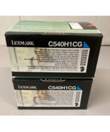 (2) Genuine Lexmark C540H1CG HIGH YIELD  Toner Cartridge Cyan - New/Sealed - $35.09 CAD