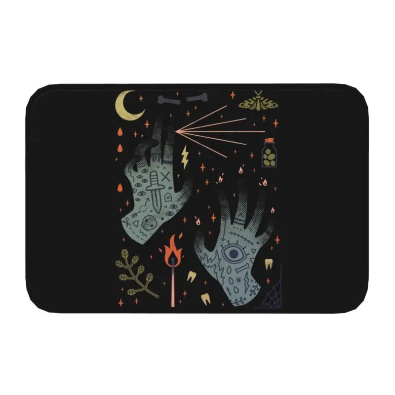 A Curse Upon You Front Door Mat Outdoor Waterproof Halloween Witch Occult Magic  - £12.70 GBP