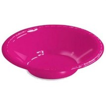 Hot Magenta 12oz Plastic Bowls 20 Per Pack Tableware Decorations Party S... - £18.95 GBP