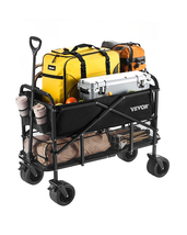 VEVOR Double Decker Collapsible Wagon 400L 450lbs All-Terrain Wheels Ext... - $2,254.69 MXN