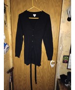 J.Crew Merino Wool Cardigan Womens Size Medium Black Button Up Long Slee... - £18.32 GBP