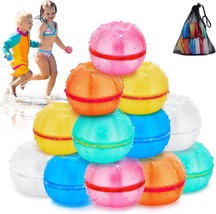 12 PCS Reusable Water Balloons Magnetic Refillable Water Bomb Balloons for Kids  - £54.90 GBP