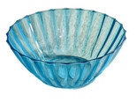 Light Blue Wavy Plastic Bowl 3.5x8.5-in - £6.89 GBP