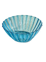 Light Blue Wavy Plastic Bowl 3.5x8.5-in - £6.88 GBP