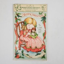 Vintage Hallmark Holiday Puzzle Greeting -To a Real Little Doll SEALED 70s 80s - £10.29 GBP