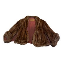 Russeks Fifth Avenue MCM Mink Fur Shawl Cape Jacket 1940s Vintage Coat Womens - £149.95 GBP