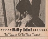 Billy Idol teen magazine pinup clipping Teen Beat Rock Idols Rebel Rocker - $2.50