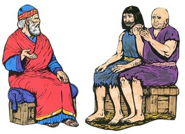 Men Sitting Board Bible Story Figures Lot Vintage 1980s Regular Baptist ... - $9.70