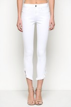 Hidden women&#39;s adele high rise frayed skinny jeans in White - size 24 - $47.52