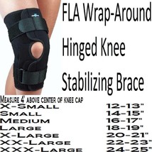 FLA Wrap-Around Hinged Knee Stabilizing Brace (Black) 3X-Large - $29.10