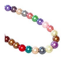 58 Assorted Color Celestial Crystal Glass 8mm Round Pearl Pearls Strand Beads - £3.94 GBP