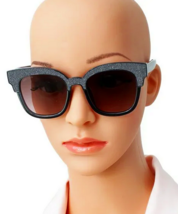 $450 Jimmy Choo Glitter Sunglasses 50/19/145 Gray Frames Brown Lens Blin... - $187.11