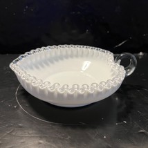 Vintage Fenton Silvercrest Heart Shaped Glass Nappy Bowl - £15.85 GBP