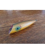 Old ROSEGARD WOOD Wooden Fishing PLUG LURE Yellow Gold Green Red - £9.56 GBP