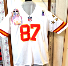 T Swiftie KC 87 Football Jersey With Theme (1989) Necklace White/ Red Si... - $85.00
