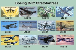 12 Different B-52 Stratofortress Warplane Magnets - £78.22 GBP