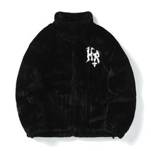 Jacket coats hip hop retro letters winter fleece jacket streetwear casual harajuku coat thumb200