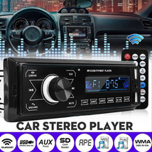 60W Car Stereo Bluetooth Usb Mp3 Tf Aux Single Din Radio Fm Media Player... - £31.38 GBP