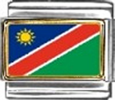 Primary image for Namibia Photo Flag Italian Charm Bracelet Jewelry Link