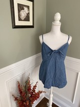 Old Navy Women’s Chambray Tie-Front Cami Tank Size Medium TALL - £7.93 GBP