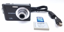 Olympus X-36 12MP Digital Camera - Tested w/ Battery/ 2GB Disk TESTED - £41.26 GBP