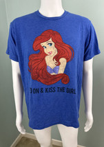 Men&#39;s Disney The Little Mermaid Ariel Blue Go On &amp; Kiss The Girl Tee Shirt Large - £15.02 GBP