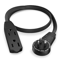 Maximm Cable 1 Ft 360 Rotating Flat Plug Extension Cord / Wire, 16 AWG 1... - $25.99