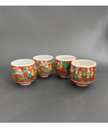 Vintage Kutani Ware Sake Cups Set of 4 Japanese Ceramic Pottery Saki - £14.76 GBP