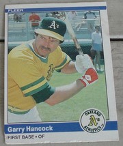 Garry Hancock, Athletics  1984  #445  Fleer Baseball Card, VG COND - £0.79 GBP